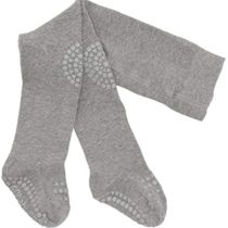 GoBabyGo Original Non-Slip Baby Crawling Tights | Anti-Slip Crawling Support for Active Children | Cottonstretch | 6-12m (74-80cm) | Grey Melange