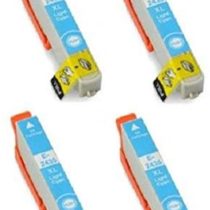 4x Compatible T2435 LIGHT CYAN, EPSON 24XL High Capacity XL Ink Cartridges for Epson Expression Premium XP-750, XP-850. Replace the (ELEPHANT) 24 SERIES. 12ml each