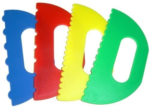 Major Brushes Plastic Paint Scrapers Pack 4, Multi