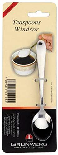 Grunwerg Windsor Tea Spoon Pack of 4 14 x 2.5 x 1 cm, Silver - Image 4