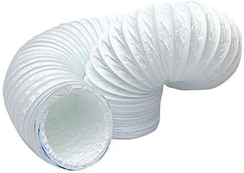 Merriway BH02992 Flexible Ventilation Duct Hose, 100mm x 3M (4 inch x 9.75ft) , White, 100 mm x 3 m