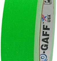 Pro-Gaff RS127GN24X25 24 mm x 25 yd Fluorescent Matt Cloth Tape