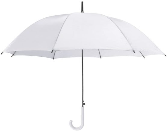 eBuyGB Plastic Crook Handle Bridal Wedding Folding Umbrella, 86 cm, White