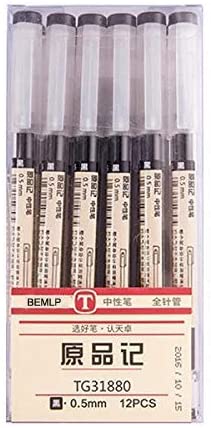 thumbnail image 2 of 10 Pack Hero 0.5mm Extra Gel Ink Rollerball Pens – Long-Lasting Black Ink, Smooth Writing 2 of 6