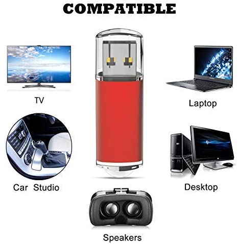KOOTION 32 GB USB 2.0 Flash Drive Thumb Drive Memory Stick Pen Drive with LED Indicator, Red, 32G - Image 3