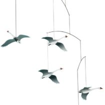 Flensted Mobiles Scandinavian Swan Hanging Mobile - 22 Inches - High Quality Cardboard
