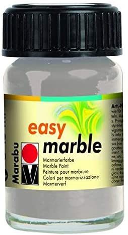 Marabu Easy Marble, Silver, (082), 15ml, For Creating Immersion Marble Effects On Plastic, Glass, Wood, Papier Mâché, Eggs - Image 4