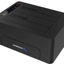 Sabrent USB 3.0 to SATA Dual Bay External Hard Drive Docking Station for 2.5 or 3.5in HDD, SSD with Hard Drive Duplicator/Cloner Function [10TB Support] (EC-DSK2)