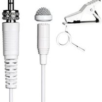 Tascam TM-10L Lavalier Microphone With Screw-Lock Connector - White