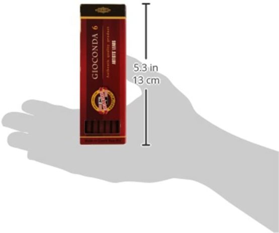 KOH-I-NOOR Drawing Chalks for 5.6mm Diameter 120mm Mechanical Pencil - Brown - Image 2