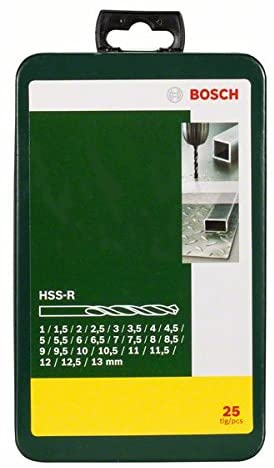 Bosch 25 Piece Metal HSS-R Drill Bit Set, Black, Full - Image 2