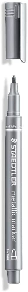 Staedtler Metallic Marker - Silver (Pack of 10), 1 count (Pack of 10)