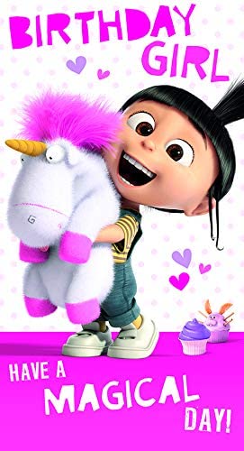 Despicable Me Girl Birthday Card Multi,DE045