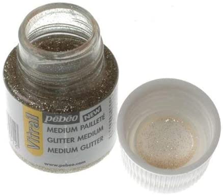 Pebeo 45 ml Vitrail Sparkling Medium Stained Glass Effect Glass Paint, Transparent, 51001, 45 ml (Pack of 1) - Image 3