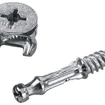 Merriway BH06260 Flat Pack Furniture Cabinet Fixing Screw Locking Cam Bolt Nut (15mm x 11.5mm) And Dowel (M6 x 35mm), Set of 20 Piece