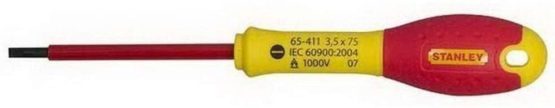 Stanley Fat Max Screwdriver Insulated Slotted 5.5X150Mm-Red And Yellow