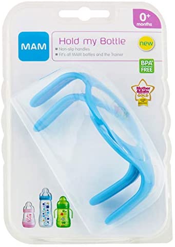 MAM Hold My Bottle Handles, Blue, 2 Count (Pack of 1) - Image 2