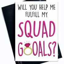 Funny Will You Be My Bridesmaid Card Be My Maid of Honour Card Bride Squad Goals Surprise Card Best Friends Bridal Party Cards PC308
