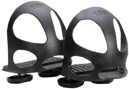 Steigbügeleinlage Durchrutschschutz with 1 Pair = 2 Pieces / Durchrutschschutz Stirrup for Adults Black Sicherheitssteigbügeleinlage with CAP