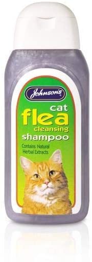 JVP Johnsons Vet Cat Flea Cleaning Shampoo, 200 ml, White, 200 ml (Pack of 1)