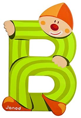 Janod J04543 B Party B004XS8G7O Wooden Clown Letter, Multicolored, one Size