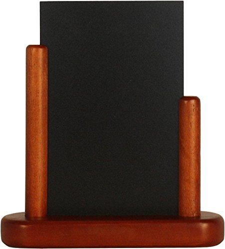 American Metalcraft ELEMSM Securit Lacquered Finish Elegant Small Table Top Menu Chalk Board, Mahogany, 10cm Width, 15cm Length