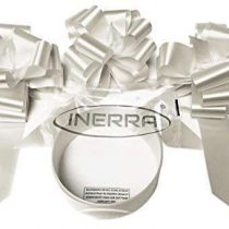 INERRA Wedding Car Decoration Kit - 3 x Large Pre-Assembled 7” Bows with 14-Loops and 7 Metres of Ribbon – With Colour Match (White)
