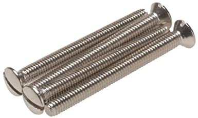 Merriway BH02229 (10 Pcs) Electrical Socket Screw, M3.5 x 25 mm (1 Inch), Bright Zinc Plated - Pack of 10 Pieces