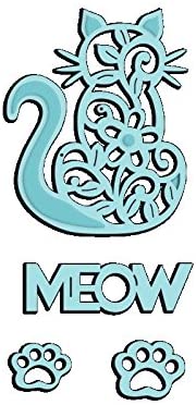 Sweet Dixie Meow Die, Metal, Grey, 5.5 x 4.4 x 0.1 cm, 5.5x4.4x0.1 cm