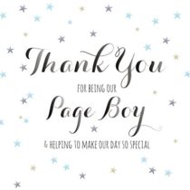 Claire Giles Quill"Thank You for Being Our Page Boy" Wedding Card