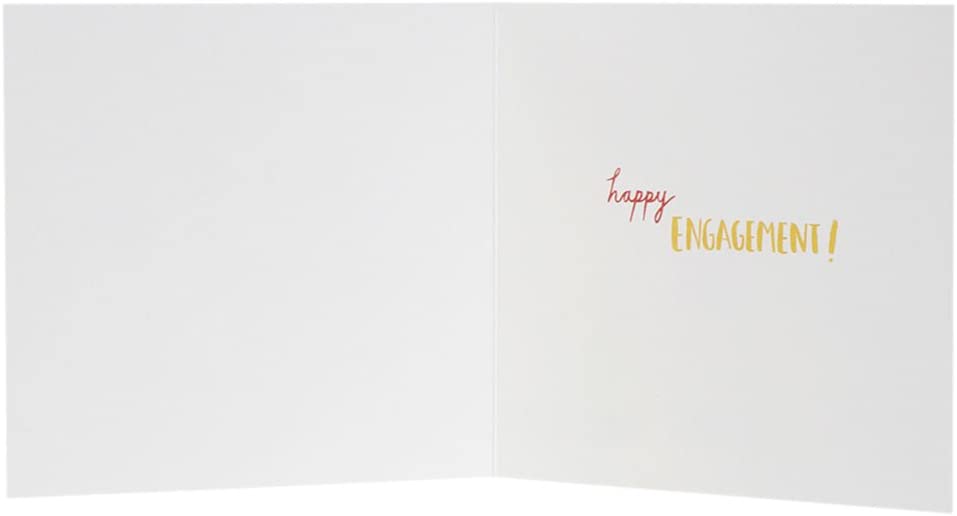 Hallmark Engagement Cute Pink Heart Diamantés Card - Medium Square - Image 2