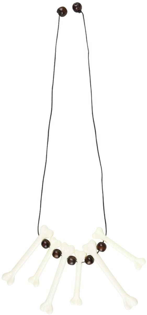 Boland 64478 - Necklace Bone, Adjustable Chain, Beads, Stone Age, Cave, Neanderthal, Carnival, Halloween, Theme Party, Costume