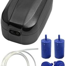 Hidom 4.0w Aquarium Adjustable Air Pump Twin Valve HD-603 with Accessories