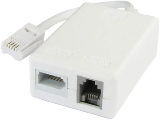ASNQ ADSL Filter - Microfilter for Phone/Broadband BT Plug to RJ11 Connector - Broadband Filter for BT Sky Talktalk - BT Microfilter for Modem Telephone Fax - Internet and Telephone Splitter
