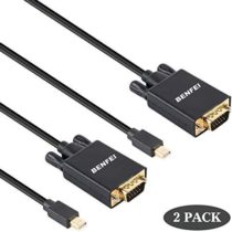 BENFEI Mini Displayport to VGA Cable, 1.8M Thunderbolt to VGA Gold-Plated Cord Compatible for MacBook Air 2010-2017, MacBook Pro 2010-2015,Mac Mini 2010-2014, Surface pro 1/2/3/4
