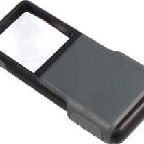 Carson PO-55 MiniBrite 5x Pocket Magnifier with Built-In LED Light and Sliding Case, Black