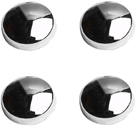 Merriway BH03921, Flat Plastidome Snap-On 2 Piece Caps Screw No. 6/8 Covers, 15 mm (9/16 Inch) Diameter