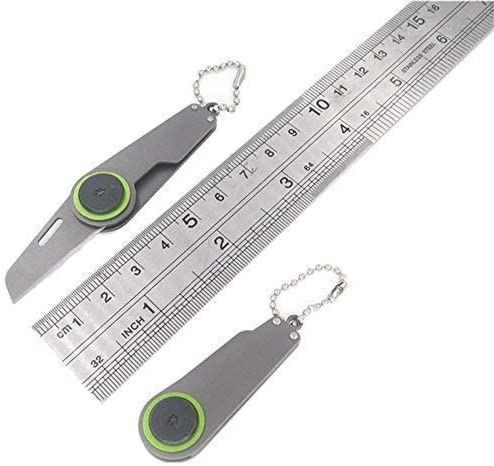 Parcel Opening Foldable Mini Knife and Gift Package Opener - Handy Keyring, Grey - Image 3