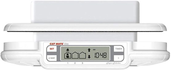 Cat Mate Elite Microchip Cat Flap with Digital Timer & LCD Display for up to 9 Cats, White - Image 2