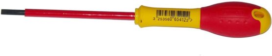 Stanley 0-65-412 Fat Max Screwdriver Insulated Slotted 4X100Mm-Red And Yellow