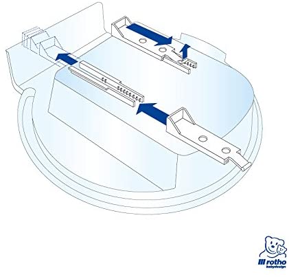 Rotho Babydesign Kiddy Wash Children's Washbasin, to be attached to the edge of the bathtub, 38.7 x 38.2 x 10 cm (pack of 1) - Image 3