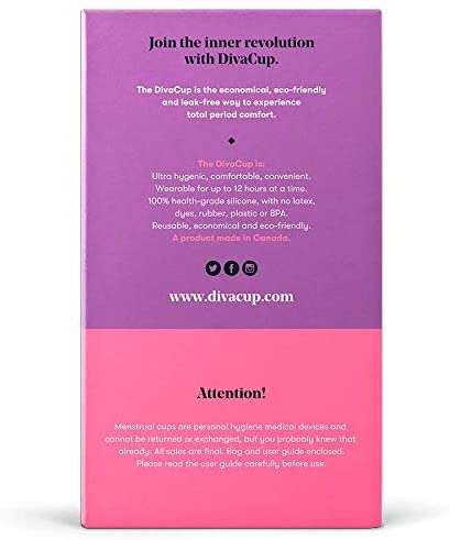 DivaCup, BPA-Free Reusable Menstrual Cup, Leak-Free Feminine Hygiene, Tampon and Pad Alternative - Image 3
