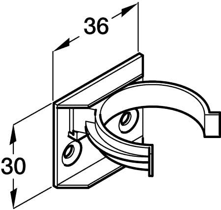 Heavy-Duty Plastic Kitchen Plinth Clips with Bracket, Pack of 10, Needs 2 x 3.5mm Countersunk Screws per Bracket - Image 2