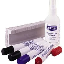Dormy 902053 Office Drywipe Starter Kit of Drywipe Eraser and 100ml Cleaner and 4 Whiteboard Markers Assorted