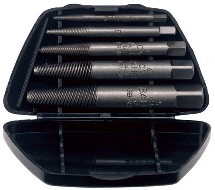 Bahco 1435/5 BH1435/5 Stud Extractors Set for M4-M18, Grey, Black