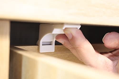 Callowesse Magnetic Cupboard & Drawer Locks - Pack of 4 Locks and 1 Key, White - Image 4