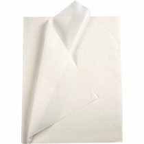 White Tissue Paper Sheets for Craft, 50x70 cm, 25 Sheets Included