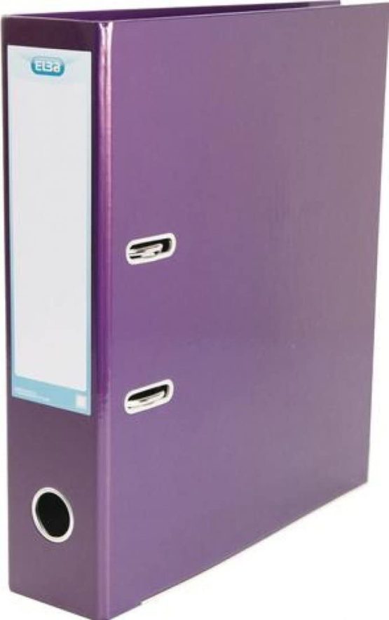 Elba A4 70 mm Classy Lever Arch File - Metallic Purple (Pack of 1)