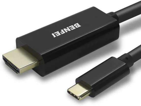 USB Type C(Thunderbolt 3) to HDMI 4K UHD 3M Cable, BENFEI USB 3.1 (USB-C) to HDMI Adapter Male to Male Gold-Plated Cord