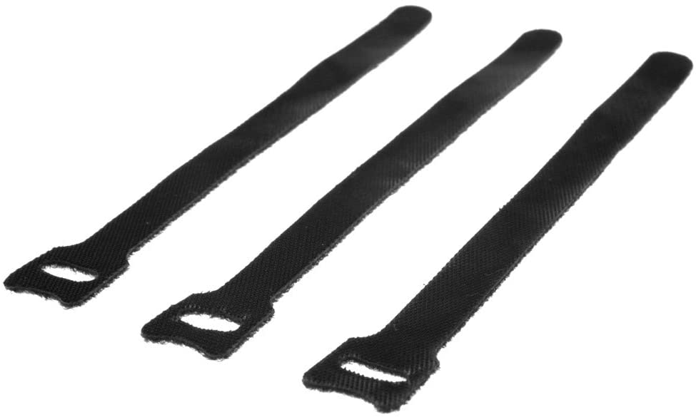 Micro Trader 50 x Black Adjustable Strap Reusable Ties Tidy Wrap Hook & Loop, 12mm x 160mm - Image 2